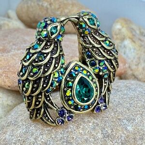 Heidi Daus “Ravishing Raven” Ring Disney Maleficent Inspired Size 8 Vintage